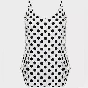 Torrid Black and White Polka Dot Camisole Tank Top Size 4